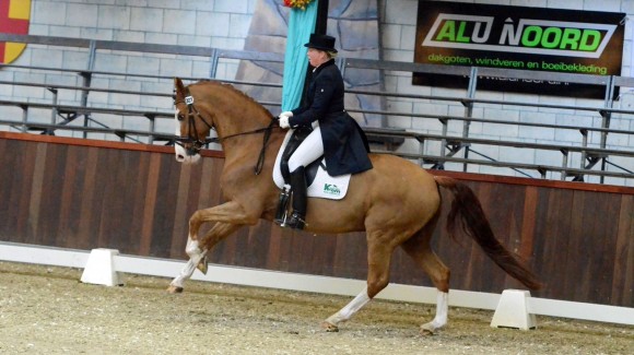 Annemieke Vincourt rijdt Wondrous Star naar de eerste prijs. ©Indoor Tolbert/1PK