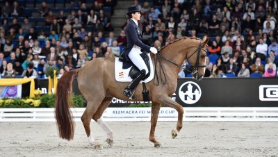 Beatriz Ferrer Salat won met Delgado de wereldbeker in Stuttgart. foto: FEI | Karl-Heinz Frieler