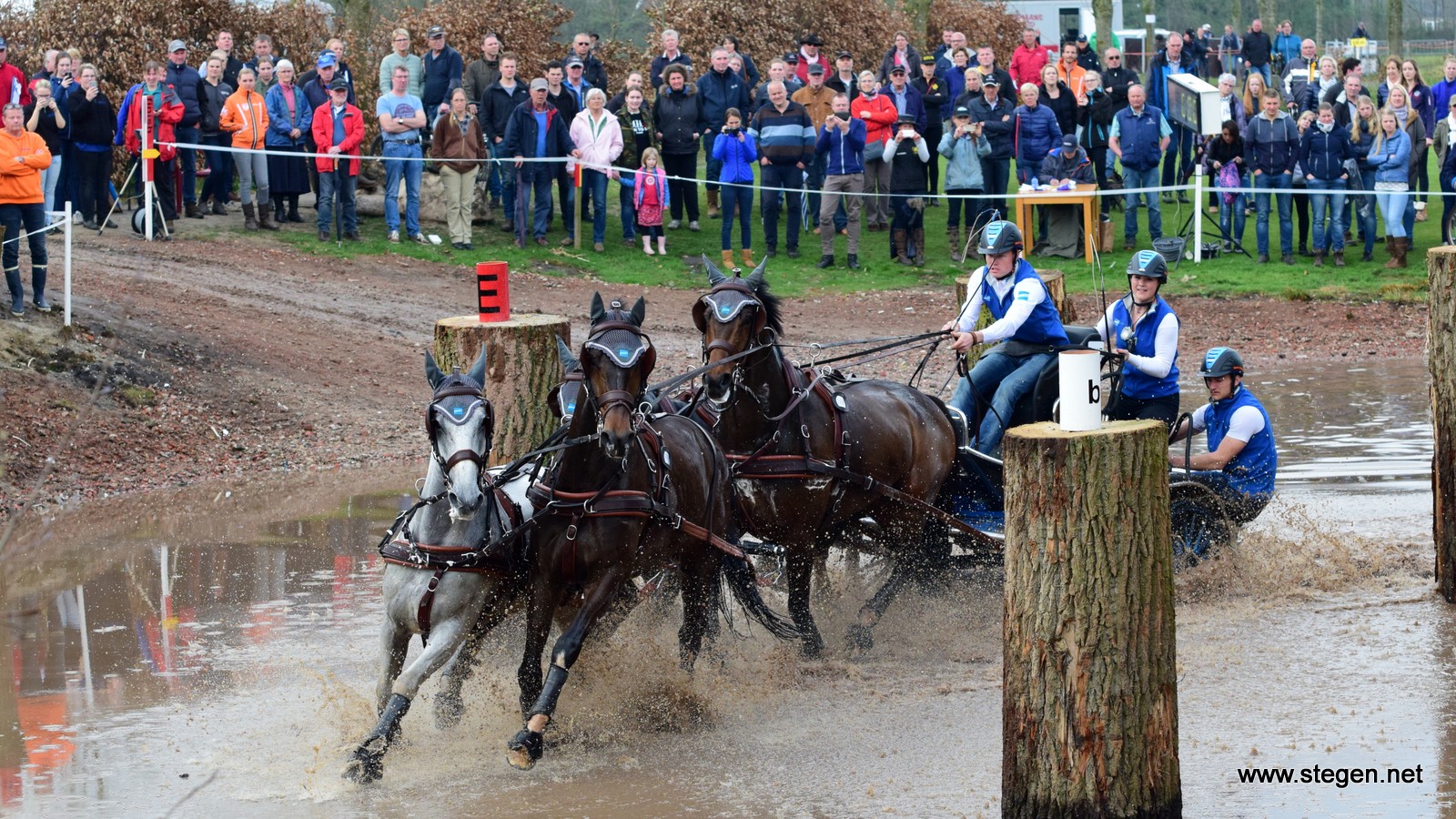 menwedstrijd Exloo. Bram Chardon won met zijn vierspan paarden met grote voorsprong de internationale menwedstrijd in Exloo.