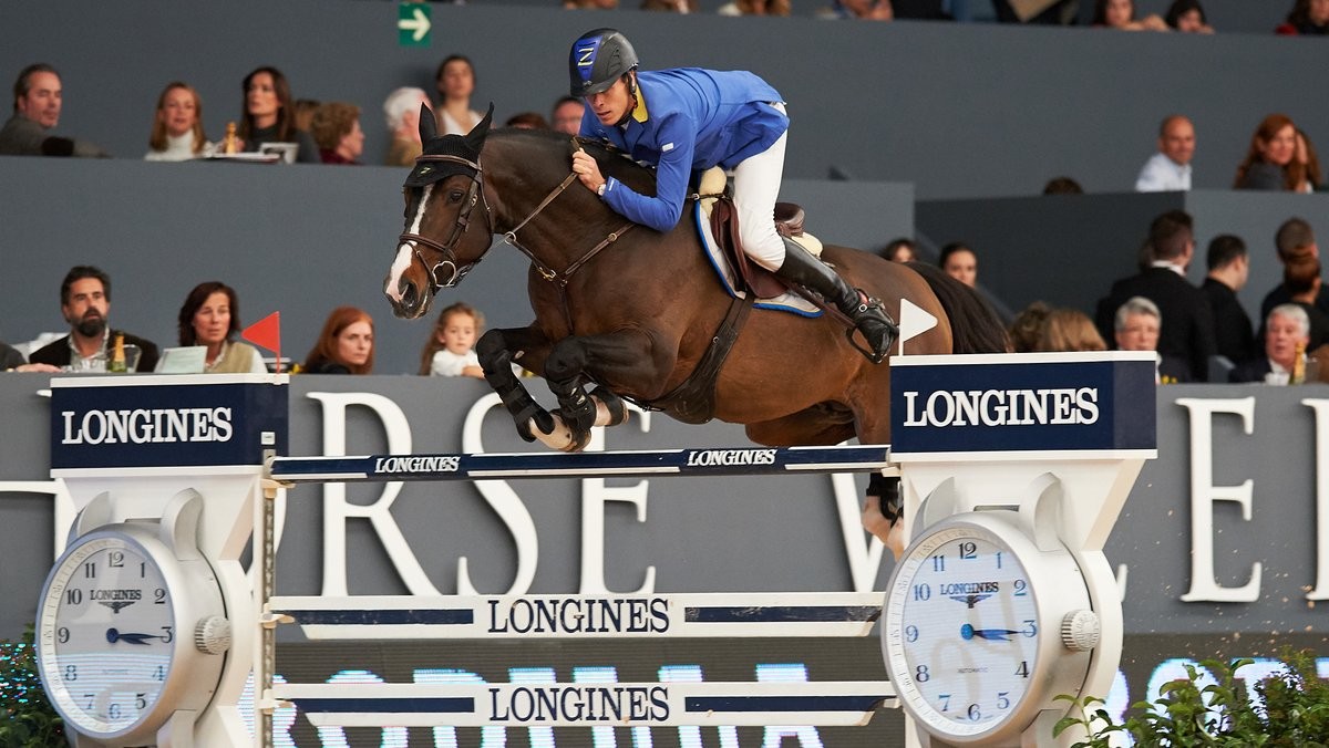 Christian Ahlmann en Taloubet Z wonnen de wereldbeker in Madrid. (foto: FEI | Herve Bonnaud)