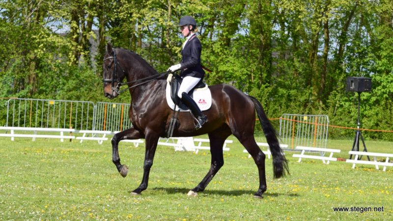 Cindy Stooker was in beide proeven in de ZZ-licht de beste met Fly Away.