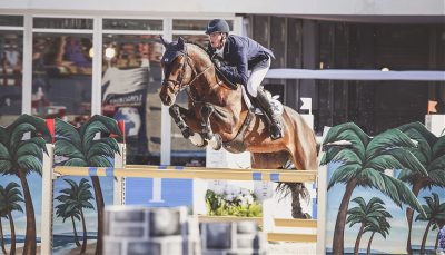 Daniel Deusser rijdt Clintop naar de overwinning in Miami. foto: Stefano Grasso