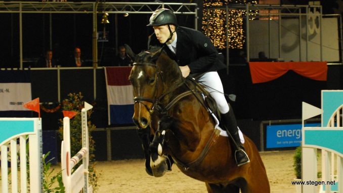 Denny Olde Agterhuis eiste met Grespo bij Indoor Groningen de overwinning op in de L-finale. foto: Steven Stegen