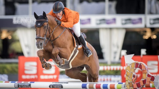 finale Nations Cup Barcelona. Gerco Schröder in actie met Glock's London. foto: FEI | Richard Juilliart