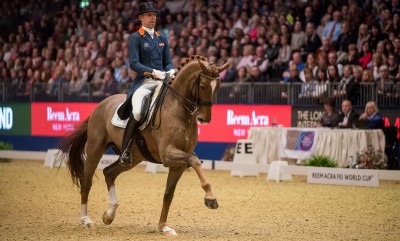 Hans Peter Minderhoud met Glocks Flirt (archief).