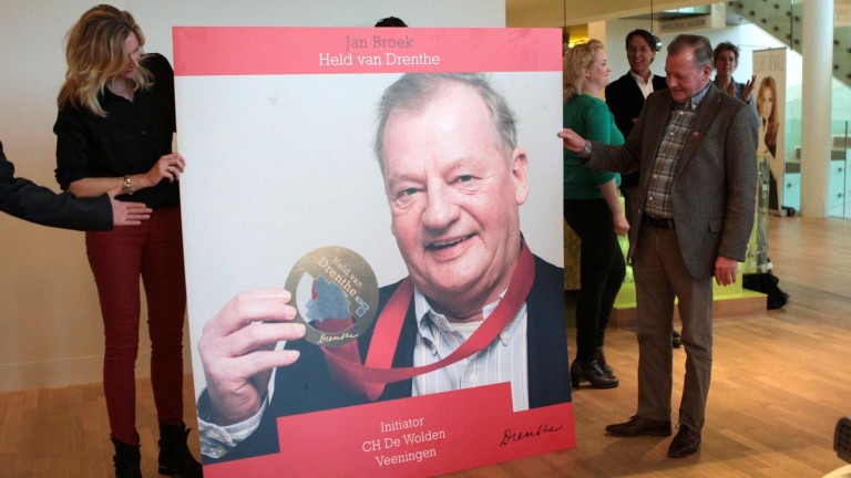 Jan Broek is duidelijk geraakt door de positieve aandacht.