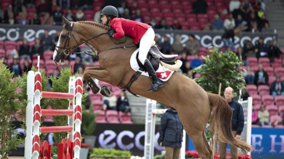 Janika Sprunger met het duurste paard ter wereld: Palloubet d'Halong.