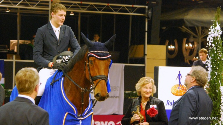 Jasper Kools en Chatto tijdens hun eerdere overwinning bij Indoor Groningen.