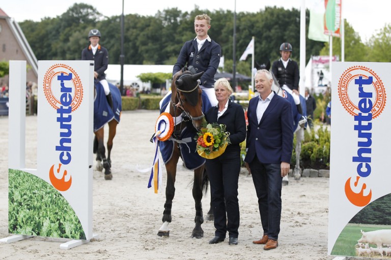 Jesper Romp won in 2014 Jumping De Driehoek met Balouska.