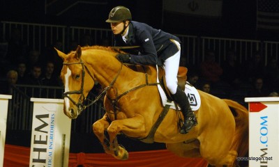 Lennard de Boer won met VDL Edgar de ZZ-finale bij Indoor Groningen. foto: Steven Stegen