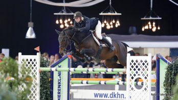 Lennard de Boer met Dento op weg naar de overwinning in Mariënheem.