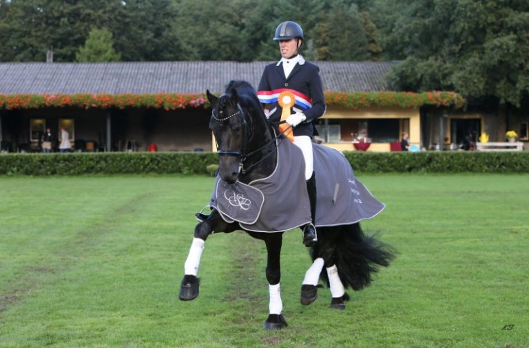 Gronings kampioenschap. Marc-Peter Spahn won met Djorn van de Demro Stables de eerste proef