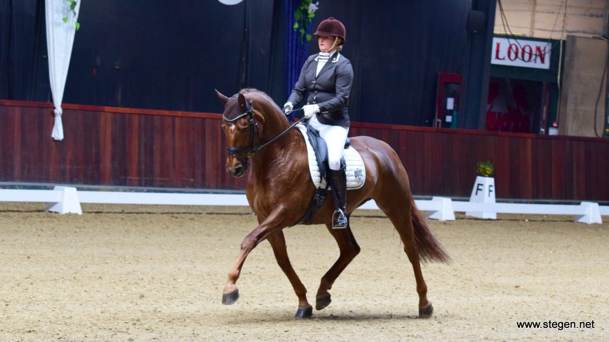 Marije Heuvel won met Belana de ZZ-zwaar tijdens Equi Drachten.