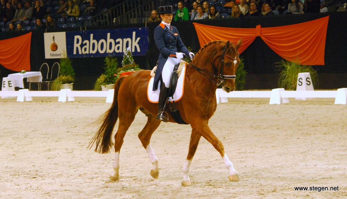 Marjan van der Jagt met Radetzky tijdens Indoor Groningen. foto: Steven Stegen