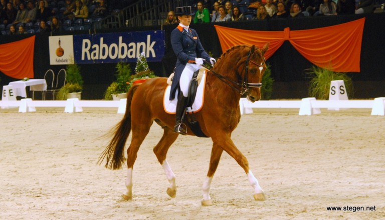 Marjan van der Jagt met Radetzky tijdens Indoor Groningen. foto: Steven Stegen