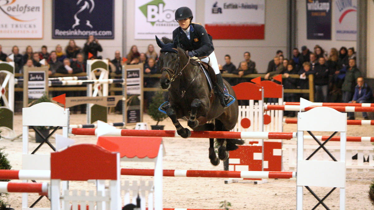 Micky Morssinkhof werd met Camonyak derde op haar thuisconcours. ©Wendy Scholten