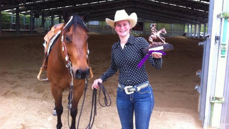 Petra van Ede werd KNHS-kampioen Reining. (archieffoto Facebook)