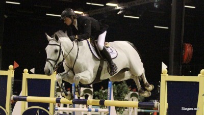 Sjaak Sleiderink met Avalon op weg naar de overwinning.