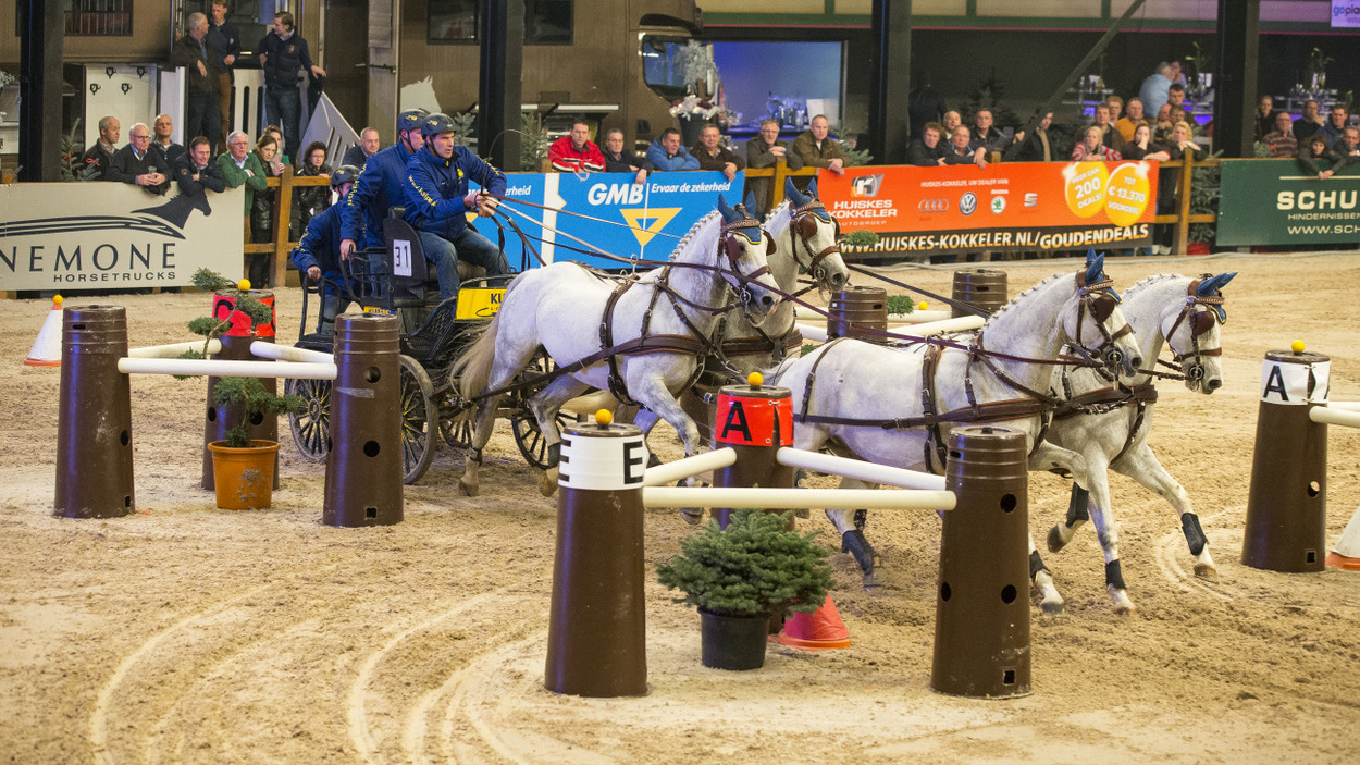 Mark Weusthof in actie tijdens Indoor Twente.s