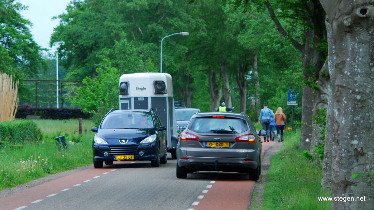 auto met paardentrailer