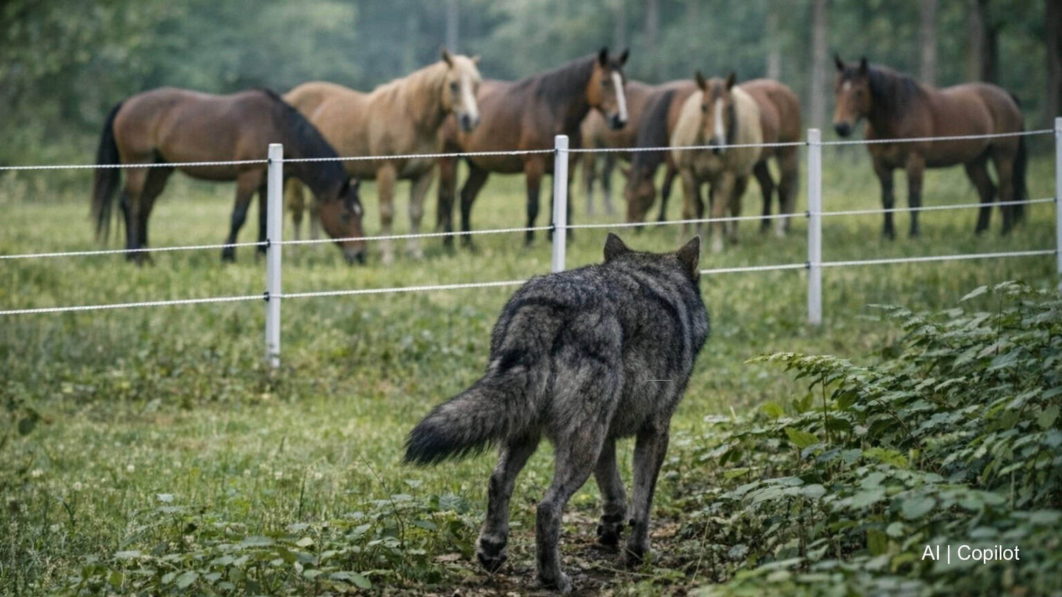 wolven vallen steeds vaker paarden aan