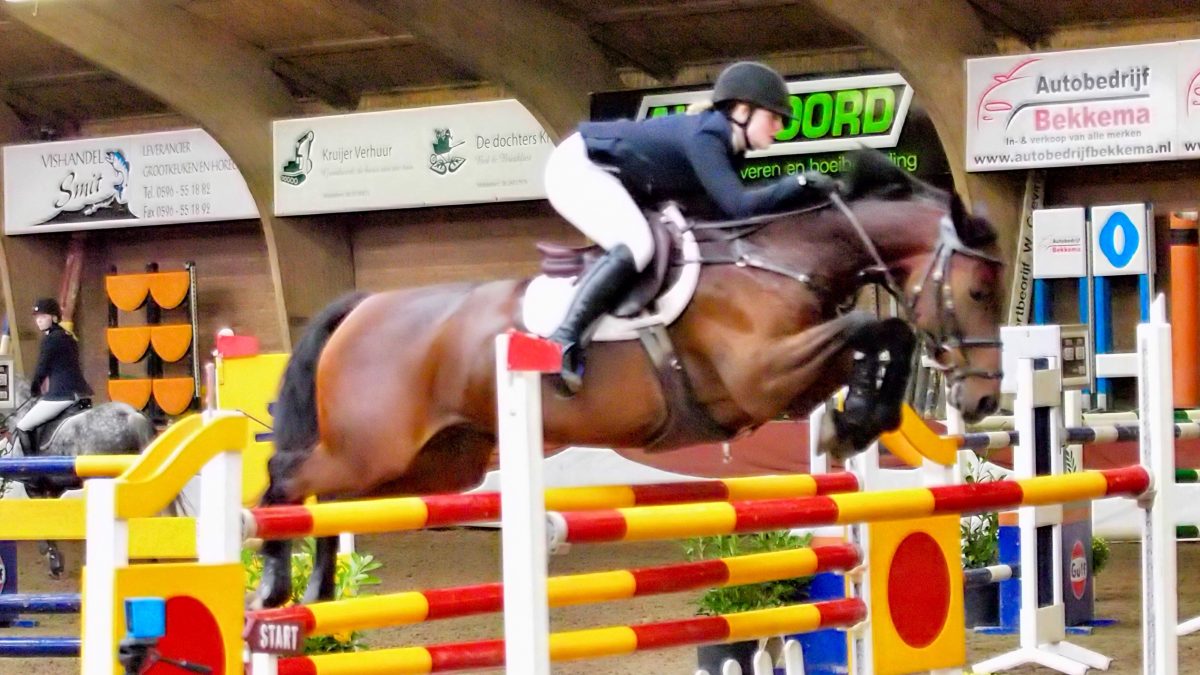 Nienke Eendhuizen en Da Linda S in actie in manege De Dollard.