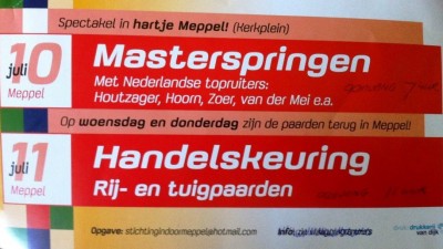 Op 10 en 11 juli zijn de paarden terug in het centrum van Meppel.