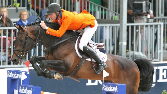 Jur Vrieling was met Bubalu VDL de beste Nederlander in de landenwedstrijd op het CHIO. ©Jacob Melissen