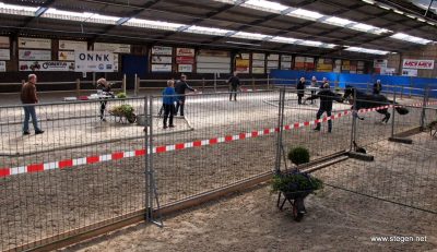 ONNK 2017. Sfeerbeeld van de kooi in Bronneger, waar de eerste selectie was van het ONNK 2016.