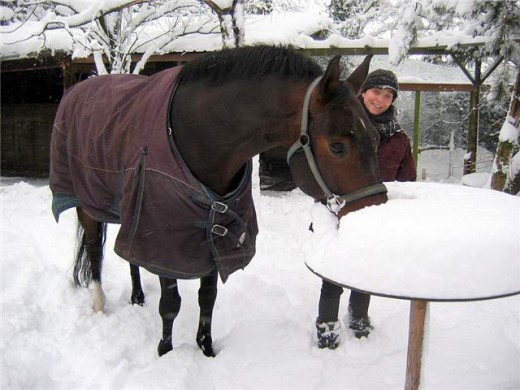 Spannend hè, zo'n pak sneeuw!